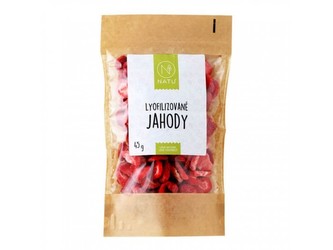 Natu Lyofilizované jahody plátky 45 g