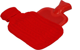 BeautyRelax Termofor ohřívací láhev s návlekem BR-495Č Červená