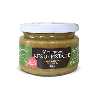 Nutspread Pistáciové máslo s kešu, mandlemi a solí Nutspread 250 g