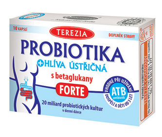 Terezia Company Probiotika + hlíva ústřičná s betaglukany forte 10 kapslí Terezia Company Probiotika + hlíva ústřičná s betaglukany forte 10 kapslí