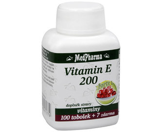 MedPharma Vitamín E 200 100 tob. + 7 tob. ZDARMA