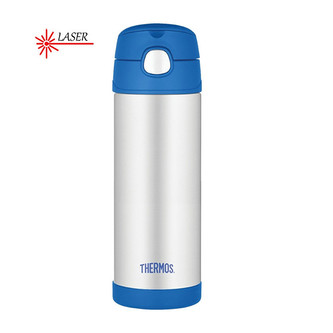 Thermos FUNtainer Dětská termoska s brčkem - modrá 470 ml Thermos FUNtainer Dětská termoska s brčkem - modrá 470 ml