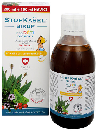 Simply You StopKašel sirup dr. Weiss pro děti 200 ml + 100 ml ZDARMA