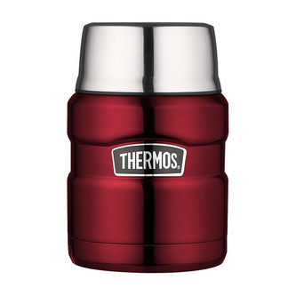 Thermos Style Termoska na jídlo se skládácí lžící a šálkem - červená 470 ml Thermos Style Termoska na jídlo se skládácí lžící a šálkem - červená 470 ml