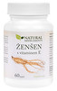 Natural Medicaments Ženšen + vitamín E 60 kapslí