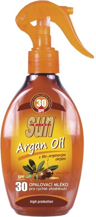 SUN Opalovací mléko s arganovým olejem OF 30 rozprašovací 200 ml