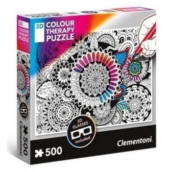Clementoni Puzzle 3D Colour therapy Mandala / 500 dílků