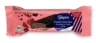 Veganz Proteinová tyčinka - jahodový koláč, Bio 50 g
