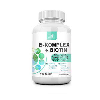 Allnature B-komplex + Biotin 120 tbl.