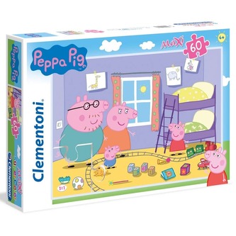 Clementoni Puzzle Maxi Prasátko Peppa / 60 dílků
