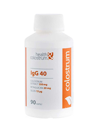 Health&colostrum Colostrum IgG 40 (350 mg) + betaglukan + selen 90 kapslí