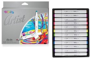 Artist skicovací fixy oboustranné 12 sytých barev Artist skicovací fixy oboustranné 12 sytých barev