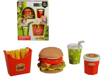 Hamburger s příslušenstvím