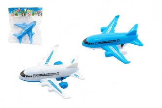 Letadlo plast 9cm volný chod 1 ks, 2 různé druhy