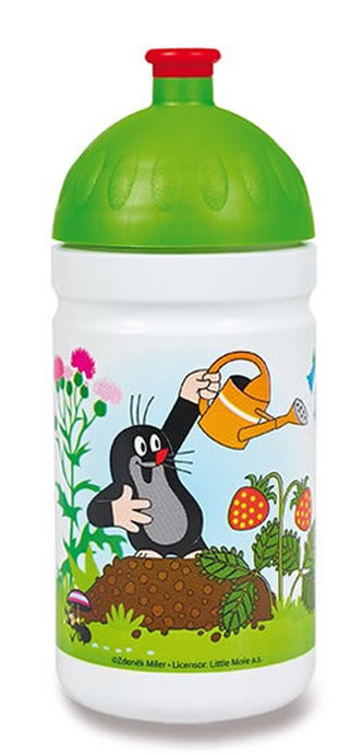 Zdravá lahev - Krtek a jahody, zelená 0,5l