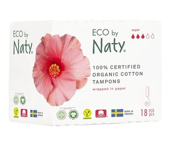 Dámské ECO tampóny Naty  - super (18 ks)