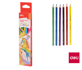 Pastelky DELI trojhranné ColoRun  6 barev EC00360