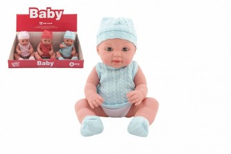 Panenka/miminko 30cm pevné tělo na baterie se zvukem 1 ks / 3 druhy