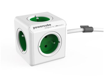 Zásuvka POWERCUBE EXTENDED s kabelem 1.5m GREEN