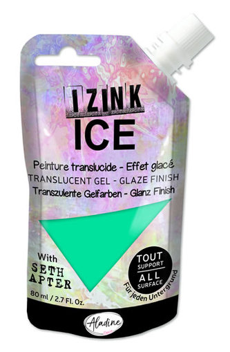 Průsvitná gelová barva IZINK Ice - tyrkysová 80 ml