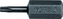 Bit TORX s otvorem 8 mm T10 x 30 mm 50 ks