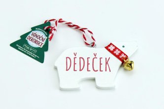 Vánoční dekorace lední medvěd DĚDEČEK