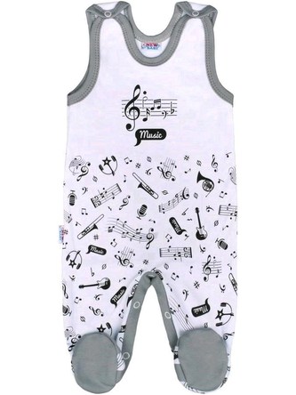 Kojenecké bavlněné dupačky New Baby Music - velikost 80 (9-12m)