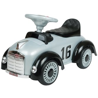 Dětské odrážedlo se zvukem a vodící tyčí Retro Bayo grey