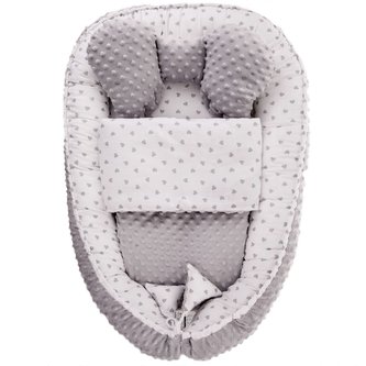 Hnízdečko s peřinkou pro miminko Minky Sweet Baby Belisima šedé