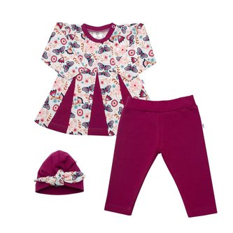 3-dílná bavlněná souprava New Baby Little Girl - velikost 74 (6-9m)