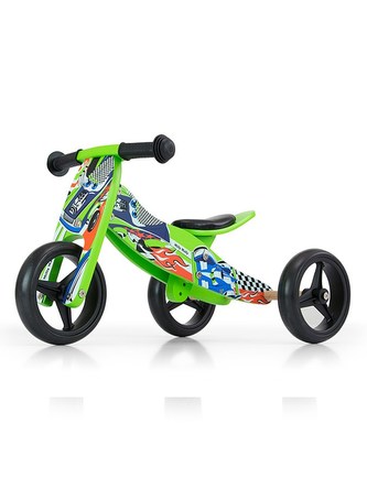 Dětské multifunkční odrážedlo kolo 2v1 Milly Mally JAKE green