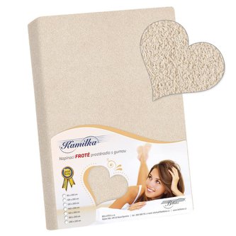 Prostěradlo froté - natur - 200x220 cm