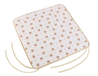 Sedák Adéla hladký - béžová kytička - 40x40 cm,hladký