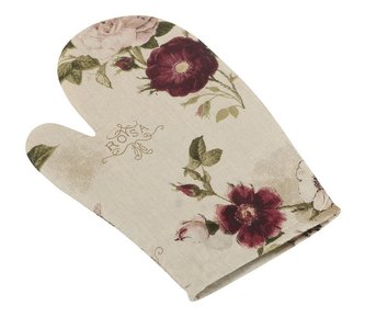 Kuchyňská chňapka - růže na béžové - chňapka 28x18 cm