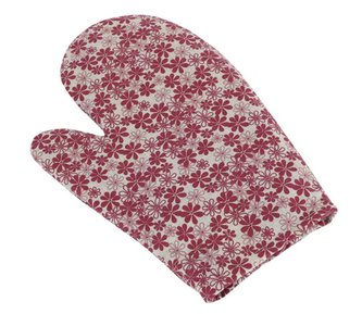 Kuchyňská chňapka - vínové kvítky na režné - chňapka 28x18 cm