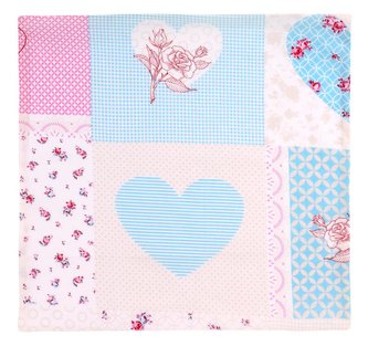 Povláček krepový - růžové srdce - 40x40cm