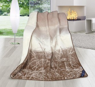 Australské merino deka DUO bílý beránek (2x520g/m2) - deka  DUO příroda