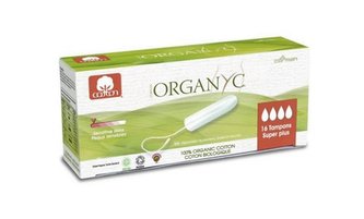 Organyc Tampony Super Plus (16 ks) - 100% z biobavlny, 4 kapičky