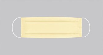 Ústní rouška bavlněná na gumičku - žlutá - 15x22cm