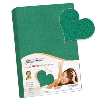 Prostěradlo froté - tm zelená - 200x200 cm