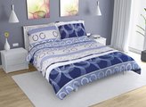 Povlečení krepové na dvoudeku - modrá elipsa - 1x 220x200, 2ks 70x90 cm (220 cm šířka x 200 cm délka)