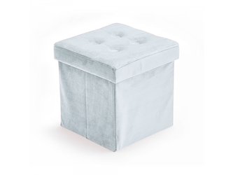 Úložný taburet Velvet Light Blue