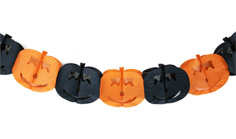 girlanda papírová Halloween dýně, 4 m girlanda papírová Halloween dýně, 4 m