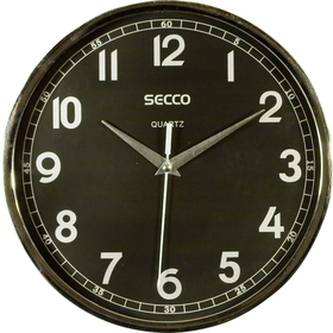 Nástěnné hodiny "Sweep second", 24,5 cm, rám - barva chrom, SECCO