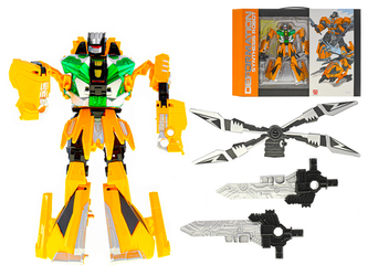 Robot/vrtulník 2v1 22cm s doplňky v krabičce