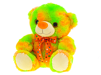 Medvěd plyšový 35cm sedící s mašlí 0m+