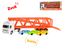 Auto přepravní 33cm 1:50 na setrvačník na baterie se světlem a zvukem s auty 7cm v krabičce