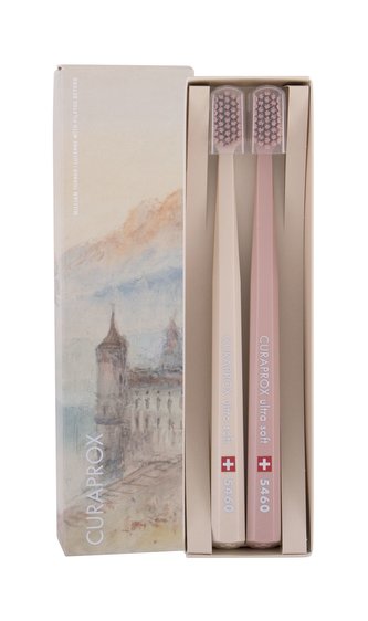 Curaprox 5460 Ultra Soft Zubní kartáček 2 ks Beige & Dark Brown Limited Edition unisex