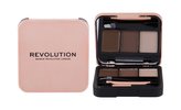 Makeup Revolution London Brow Sculpt Kit Set a paletka na obočí 2,2 g Medium Brown pro ženy