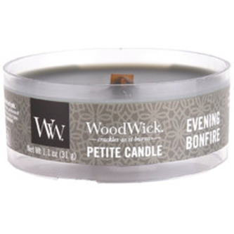 WoodWick Aromatická malá svíčka s dřevěným knotem Evening Bonfire 31 g unisex